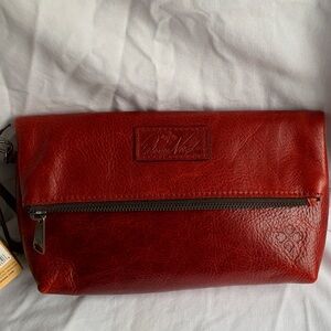 Patricia Nash Red Leather Clutch